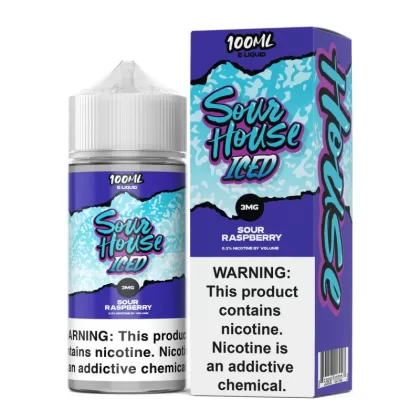 Sour House E-Liquid 100ml - ICED Raspberry / 6mg