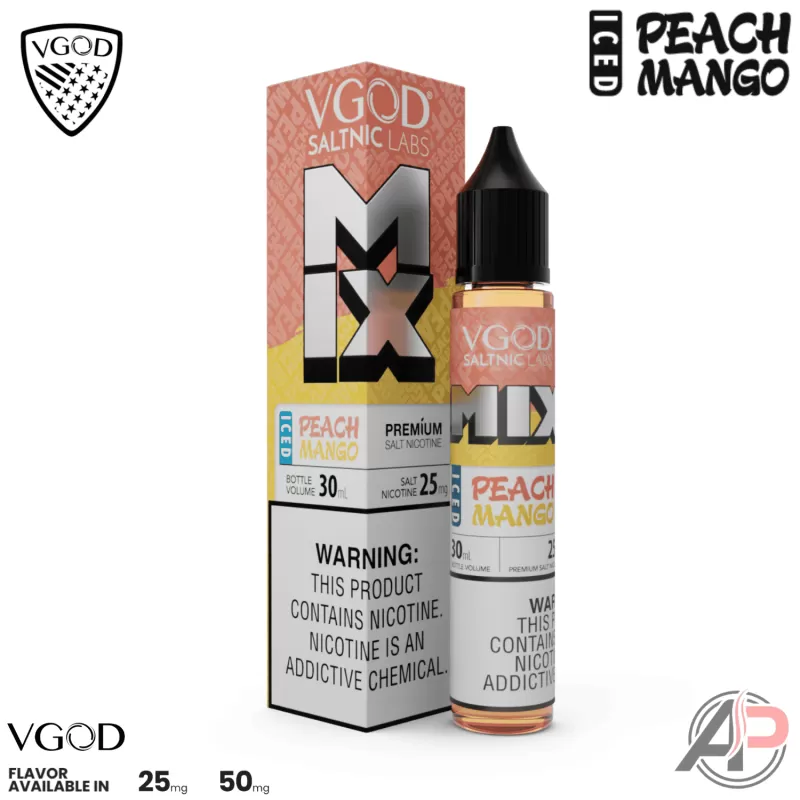 Vgod Mix Iced Peach Mango Salt Nicotine 30mL