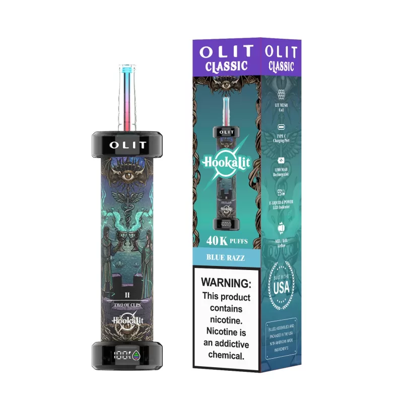 Built in USA | OLIT HookaLit 40K Puff Disposable E-Hookah - 40,000 Puffs - Pineapple Coconut - Image 2