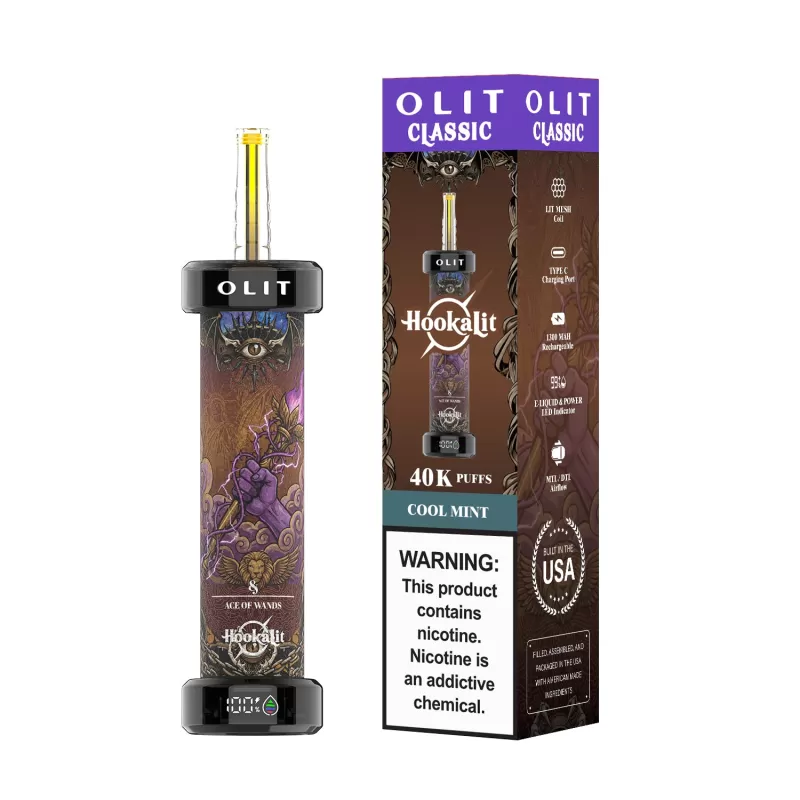 Built in USA | OLIT HookaLit 40K Puff Disposable E-Hookah - 40,000 Puffs - Pineapple Coconut - Image 3