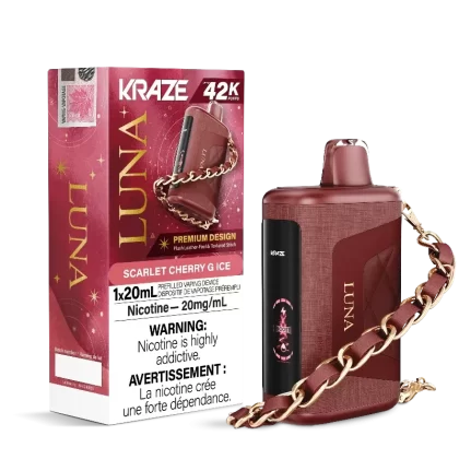 Kraze Luna 42K Scarlet Cherry G Ice Disposable Vape