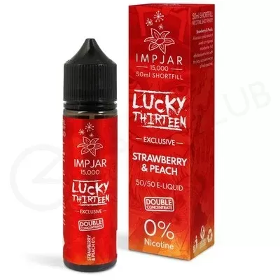Strawberry & Peach Shortfill E-Liquid by Imp Jar & Lucky Thirteen 50ml