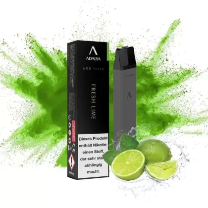 Adalya Vape – Fresh Lime - Nikotin-Benzoat / Propylenglykol / Aromastoffe / Glycerin / Adalya / 20mg/ml / 450 mAh / ca. 600