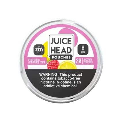 Juice Head Pouches Raspberry Lemonade Mint - Product#6mg>12mg~Packaging#5 Pack>Single Tin