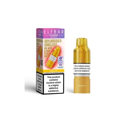 ELF BAR Plus 50 Refill Pack Banana Ice - Strength#20mg (D323E9)
