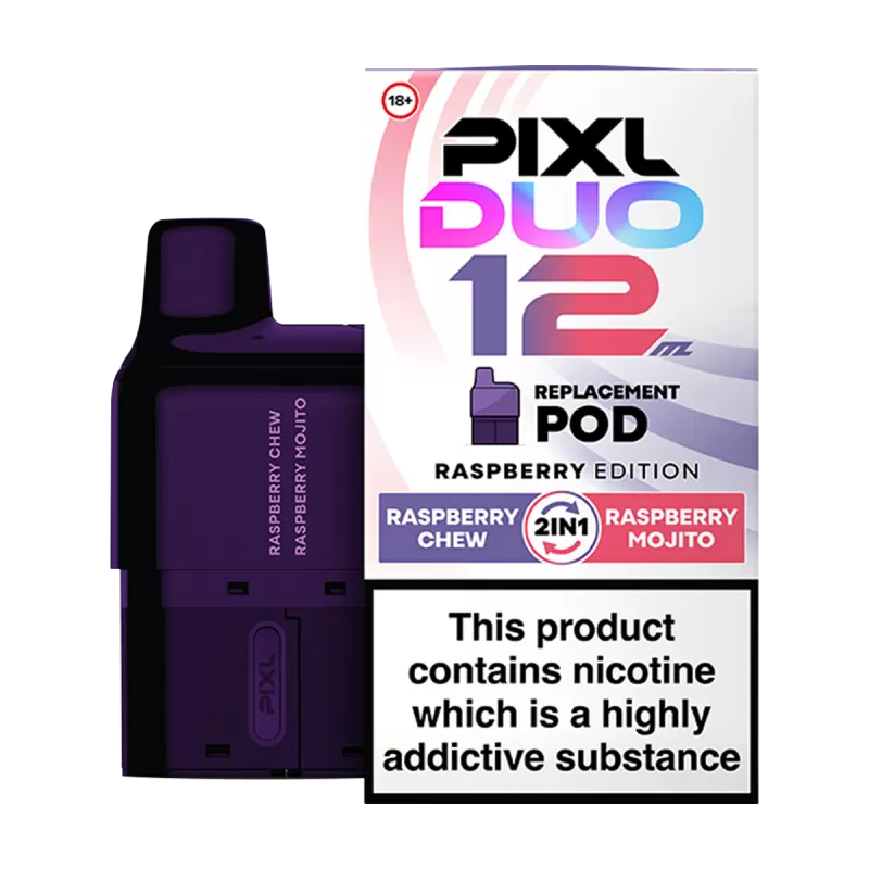 Raspberry Edition Pixl Duo 12 Refill Pack - 20mg - Vape Product