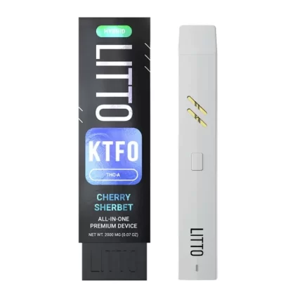 Litto KTFO THC-A Vaporizer – 2000mg - Strain#Cherry Sherbet (H)>Strawberry Diesel (H)>Melon Crush (I)>Jack Herer (S) (ABE3DC)