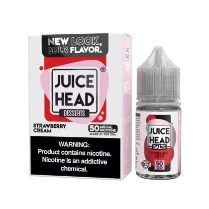 Juice Head Salts - Strawberry Cream - 30ML E-Liquid - 35MG