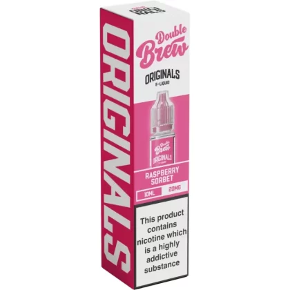 OHM BREW DOUBLE BREW ORIGINALS RASPBERRY SORBET 10ML NIC SALT E-LIQUID