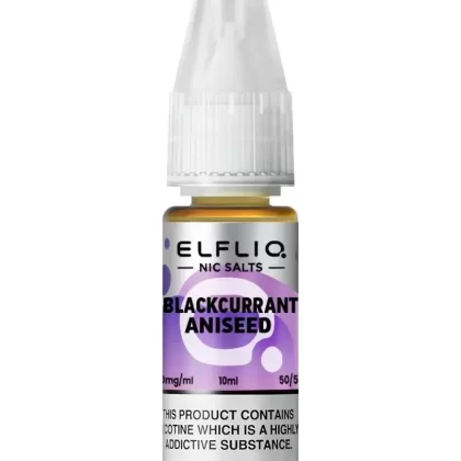 Elf Bar Elfliq Blackcurrant Aniseed Nic Salt Vape Juice - Strength 10mg
