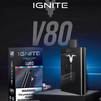 IGNITE V80 (8000 PUFFS) DISPOSABLE DEVICE - Flavor#Grapefruit Mint>Green apple>Kiwi Passion Fruit>Menthol Strawberry Ice>Watermelon Ice>Blueberry Melon>Banana cherry>Blueberry Ice>Grape Ice>