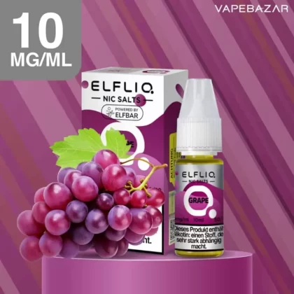Elfliq Nikotinsalz Liquid 10ml – Grape 10mg/ml Nikotin