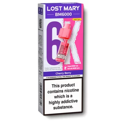 Cherry Berry BM6000 Refill Pods by Lost Mary - 20 mg/ml