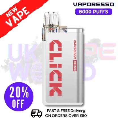 Fizzy Cherry Vaporesso 6K Coss Click Disposable Kit – ONLY £8.99