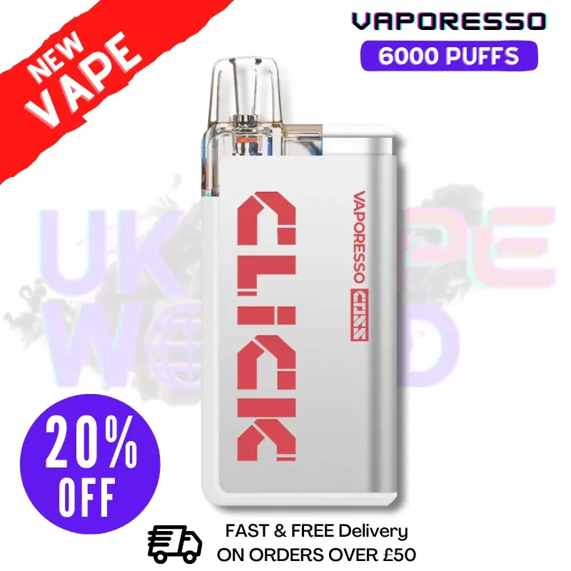 Fizzy Cherry Vaporesso 6K Coss Click Disposable Kit – ONLY £8.99