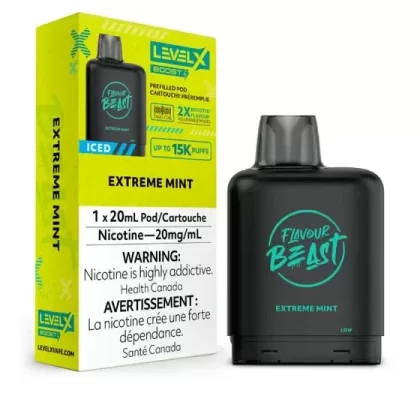 LEVEL X FLAVOUR BEAST BOOST POD 20ML – EXTREME MINT ICED