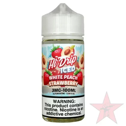 Hi-Drip – White Peach Strawberry Iced – 100mL - Vape Product