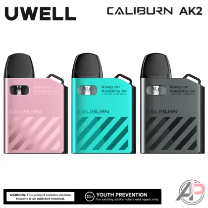 Uwell Caliburn AK2 15W Pod System Starter Kit Device - Classic Black, Gloomy Green