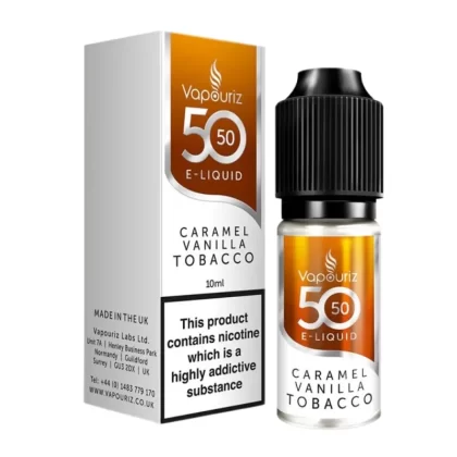 Caramel Vanilla Tobacco E-Liquid 50/50 Series by Vapouriz (10ml) - 3mg