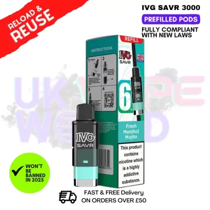 Fresh Menthol Mojito IVG 3K Replacement Pod