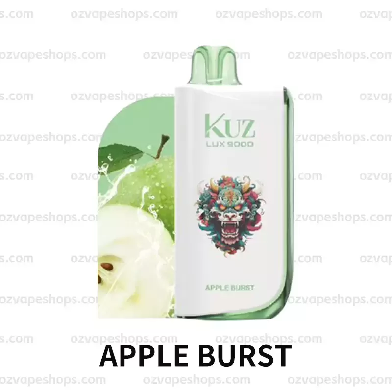 KUZ Ultra 9000 Puffs – APPLE BURST - Ozvapeone