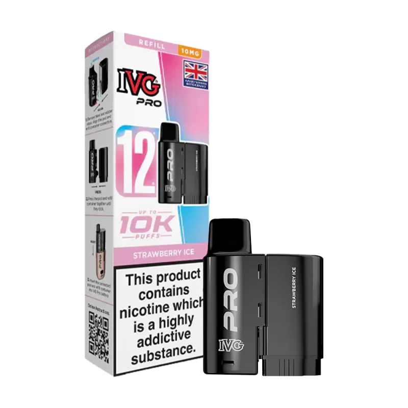 Strawberry Ice IVG Pro 12 Refill Pack - 0mg - Image 2