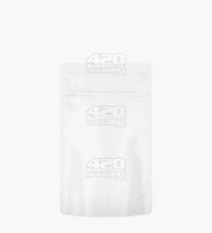 Tamper Evident | Matte White Mylar Bag | 4in x 6.5in – 7g – 1000 Count