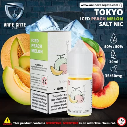 Tokyo Iced Peach Melon Saltnic 30ml - 50 mg / 30 ml