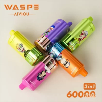 Waspe Aiviou 3in1 60000 Puffs Disposable Kit - Peach Ice & Pineapple Mango Peach & Cranberry Lemon / 20mg / CN-SZ Warehouse