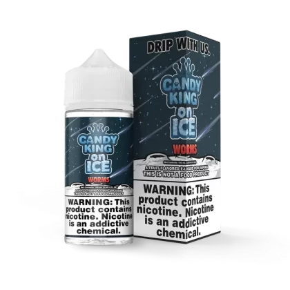 Candy King Vape Juice | 100ml | Worms On Ice - Nicotine#0mg>3mg>6mg