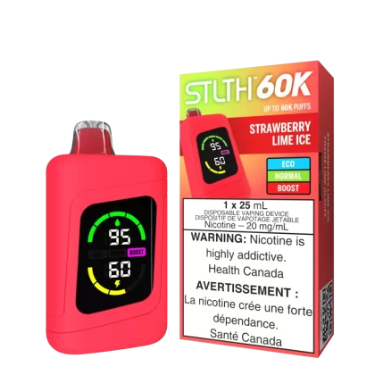 STLTH 60K - Strawberry Lime Ice - 20 mg/mL (wholeseller) - Excise ON, 20 mg/mL - ON