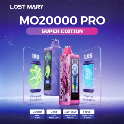 Lost Mary MO20K MO20000 Pro "SUPER EDITION" Disposable Device - 20000 Puffs - Luxury Tobacco