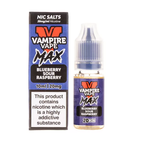 Blueberry Sour Raspberry Nic Salt E-Liquid by Vampire Vape Max - Vapesuperstore Co - Image 2
