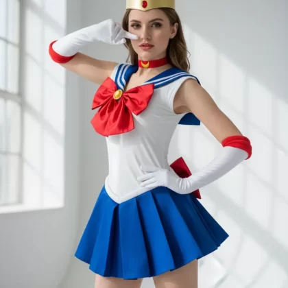 Moon Magical Girl Cosplay Costume - Sailor Uniform Dress Set for Women
