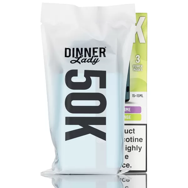 Dinner Lady 50K 50000 Puffs Disposable Vape - 30mL - Clear & Pink Clear - Image 2