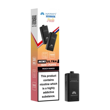 Peach Mango Hayati Mini Ultra Refill Pack - 20mg - Vape Product (1D8E7F)