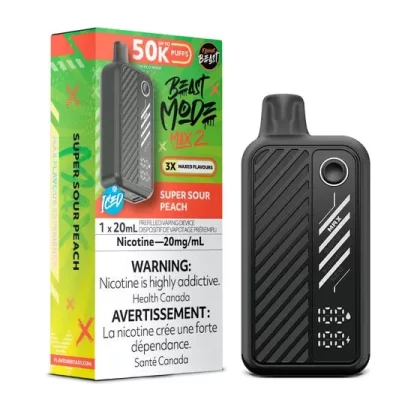 Flavour Beast Mode Max 2 – Super Sour Peach – 50,000 Puffs