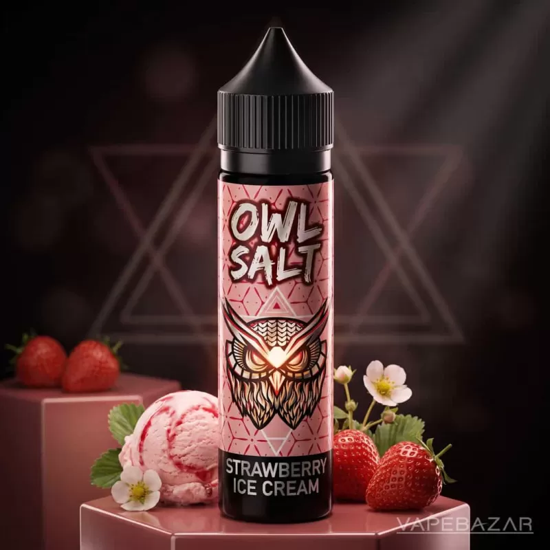 OWL Salt Longfill Strawberry Ice Cream Aroma 10ml in 60ml - 0 mg/ml / 10 ml / 60 ml