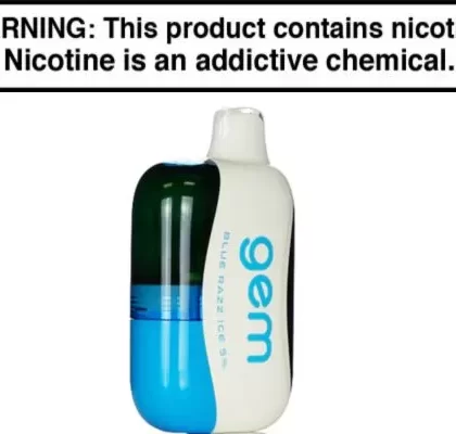 Air Bar Gem 50K Disposable Vape 50,000 Puffs - Blue Razz Ice, Clear