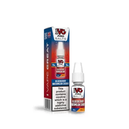 IVG Pro Salts Blueberry Watermelon Cherry 10ml E-Liquid - 10mg