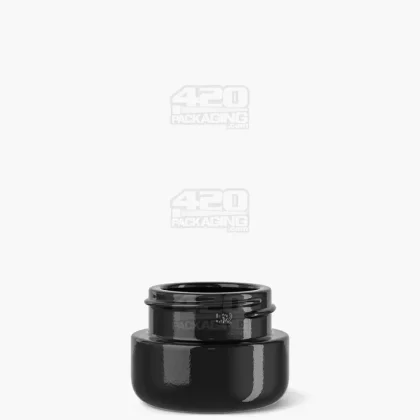POLLEN GEAR | HiLine Glossy Black Glass Concentrate Containers | 36mm – 5mL – 308 Count