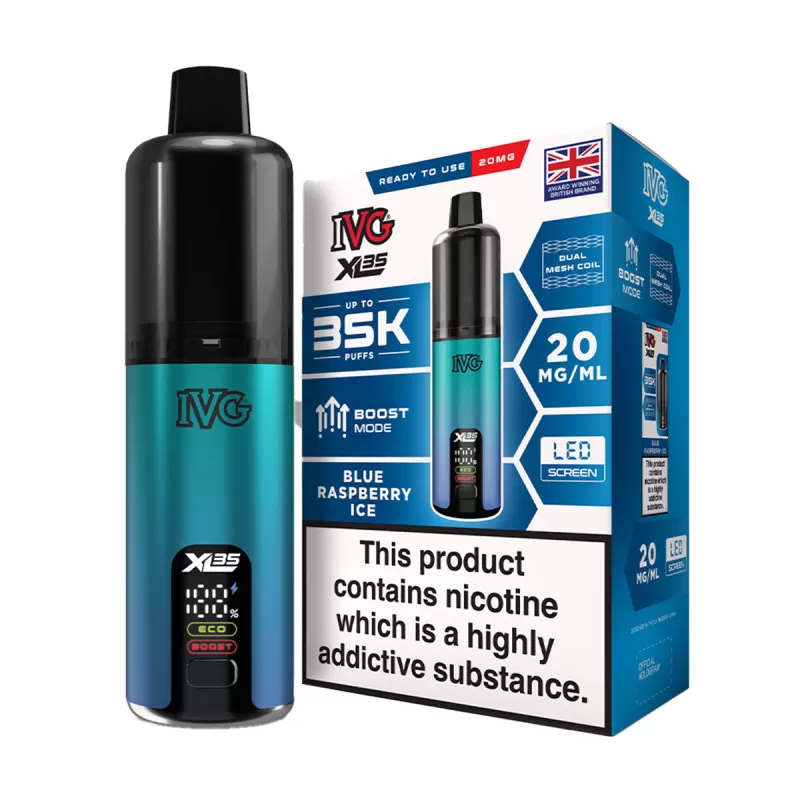 IVG XL 35K Prefilled Pod Kit - Blue Raspberry Ice, Blue Sour Raspberry - Image 2