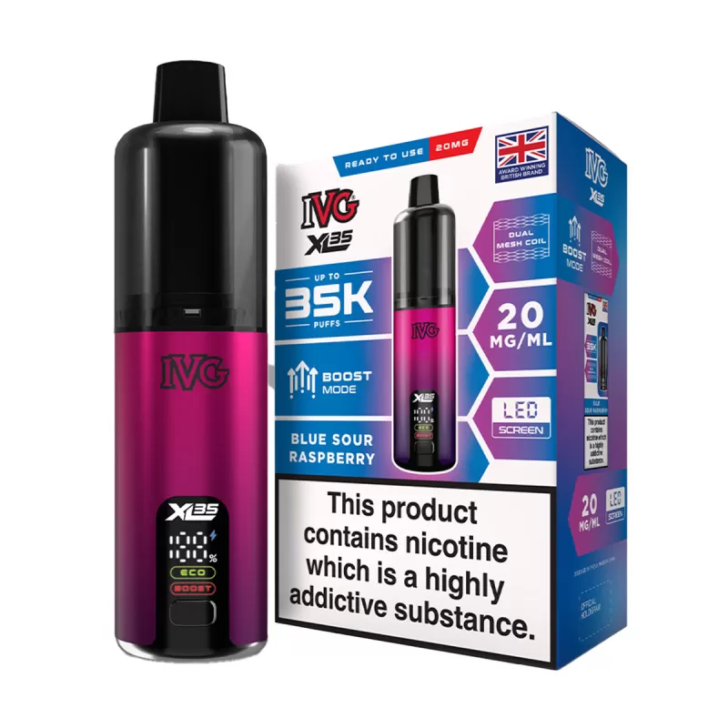 IVG XL 35K Prefilled Pod Kit - Blue Raspberry Ice, Blue Sour Raspberry - Image 3