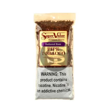 Super Value Pipe Tobacco Buttered Rum 12 oz. Bag