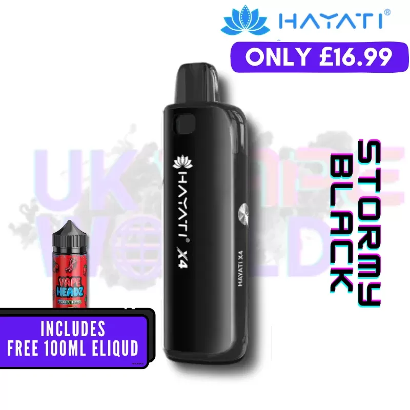 Stormy Black Hayati X4 Refillable Pod Vape Kit