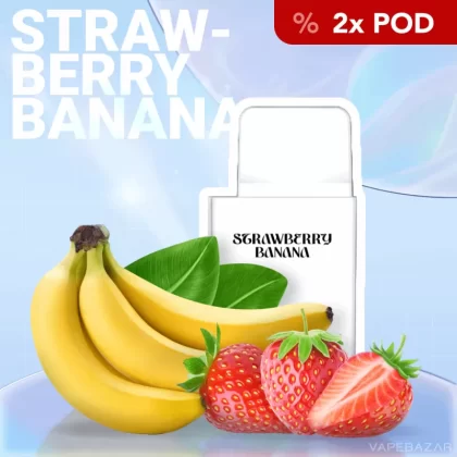La Fume Cuatro – Strawberry Banana – Prefilled Liquid Pod – 2er Pack - Propylenglykol / Glycerin / Nikotin-Benzoat / 2-isopropyl-N,2,3 -trimethylbutyramide / La Fume / 20mg/ml