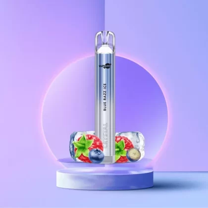 VAPEURS Crystal – Blue Razz Ice Einweg E Zigarette - 550 mAh / Vapeurs / Propylenglykol / Aromastoffe / Glycerin / Nikotinsalz / 20mg/ml