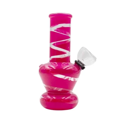 Glass Striped Mini Carb Bong – 5in