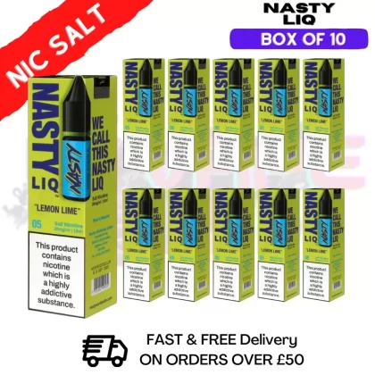 Lemon Lime – NastyLiq Nic Salt Box Of 10