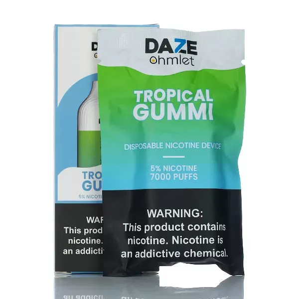 7 Daze Ohmlet 7000 Puffs Rechargeable Disposable Vape - 15ML (DISCONTINUED) - Watermelon Grape Orange - Image 2